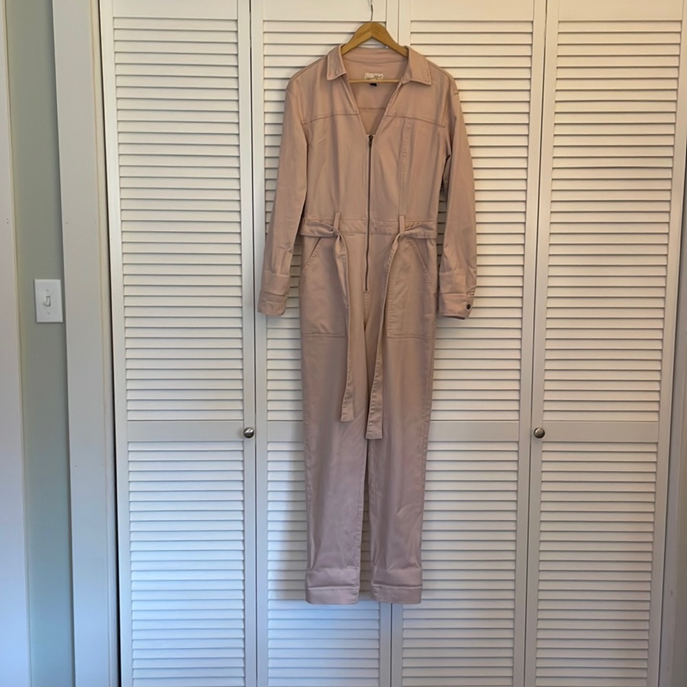 Dusty pink boiler suit